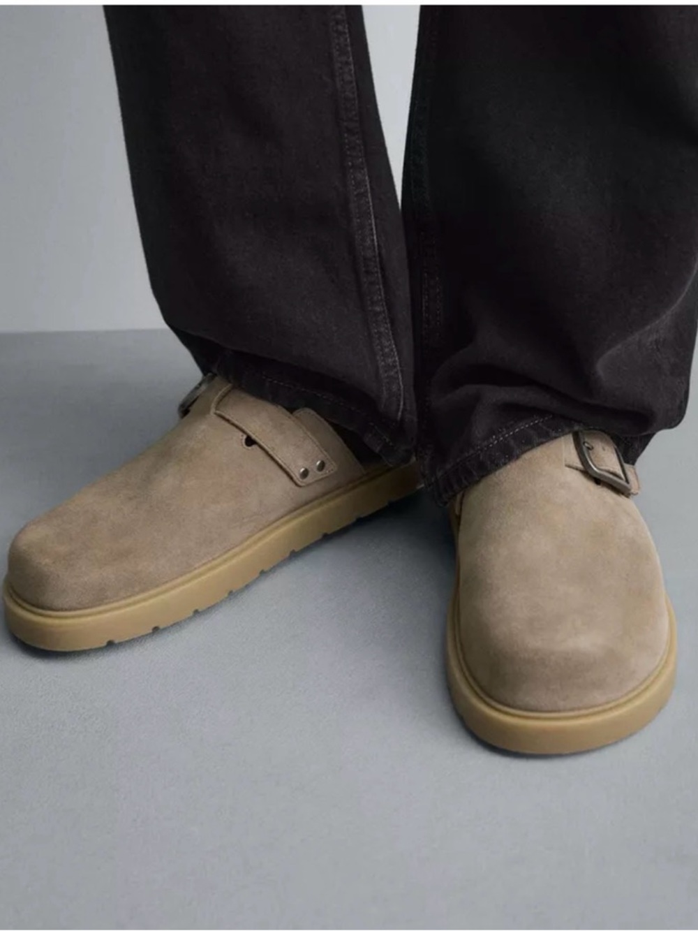 Zara Men's Leather Buckle Clogs Size 12 NWT